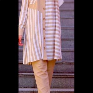 Elegant Modest Two Piece Top And Pants Set